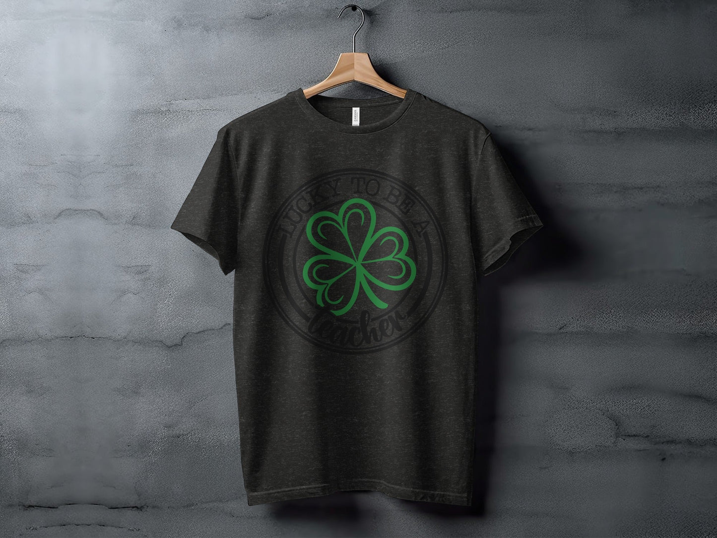Lucky To Be A Teacher Clover St Patricks Day Circle T-Shirt