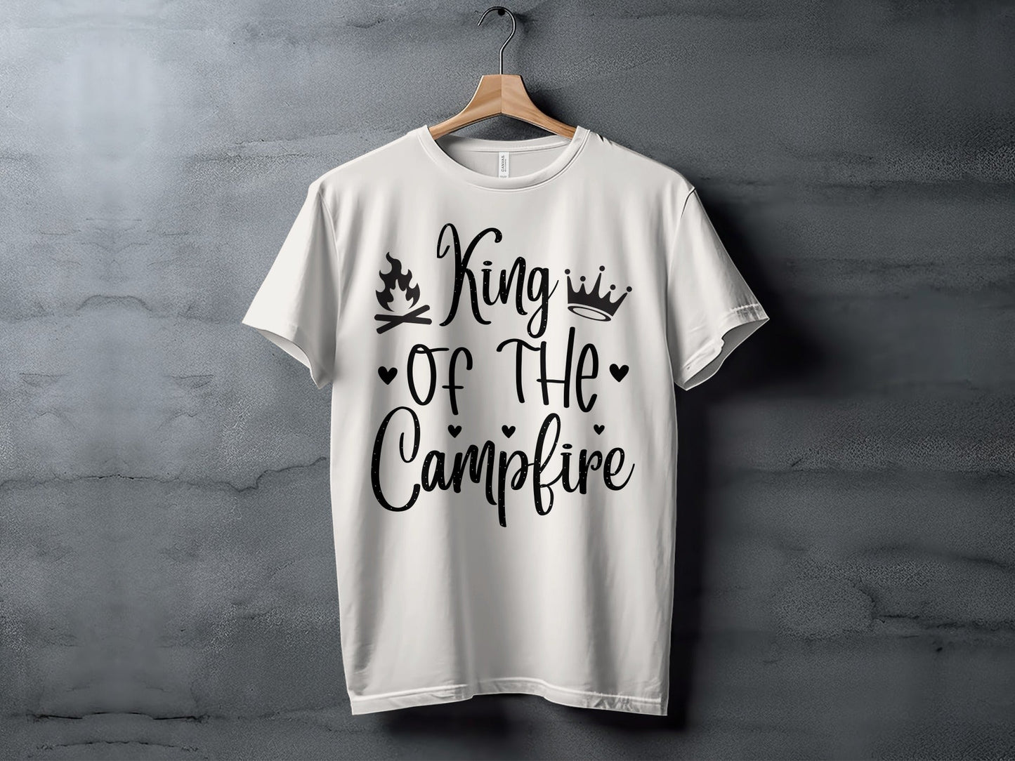 King Of The Campfire With Campfire and Crown T-Shirt