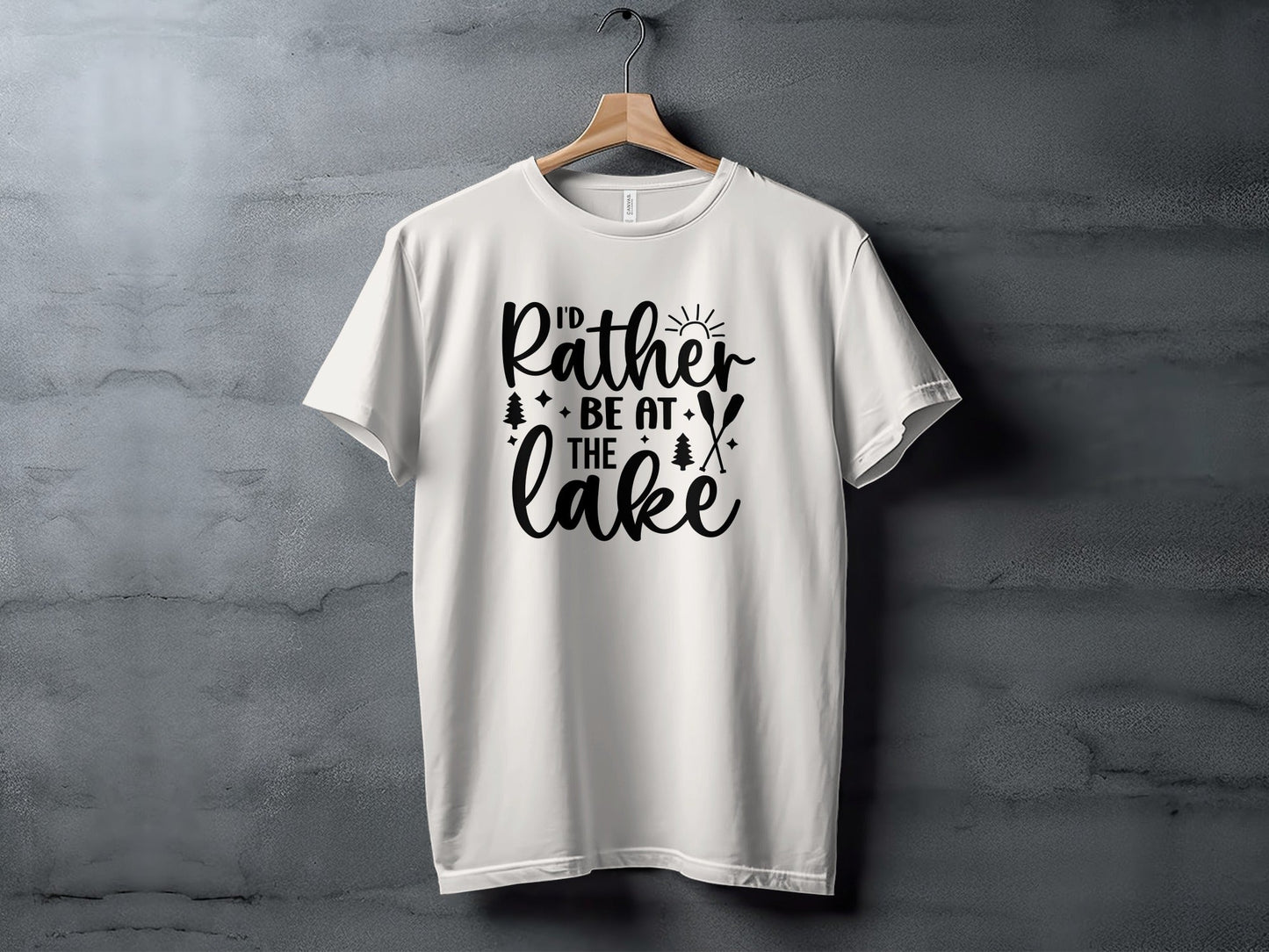 I'd Rather Be At The Lake Summer Holiday Gift T-Shirt