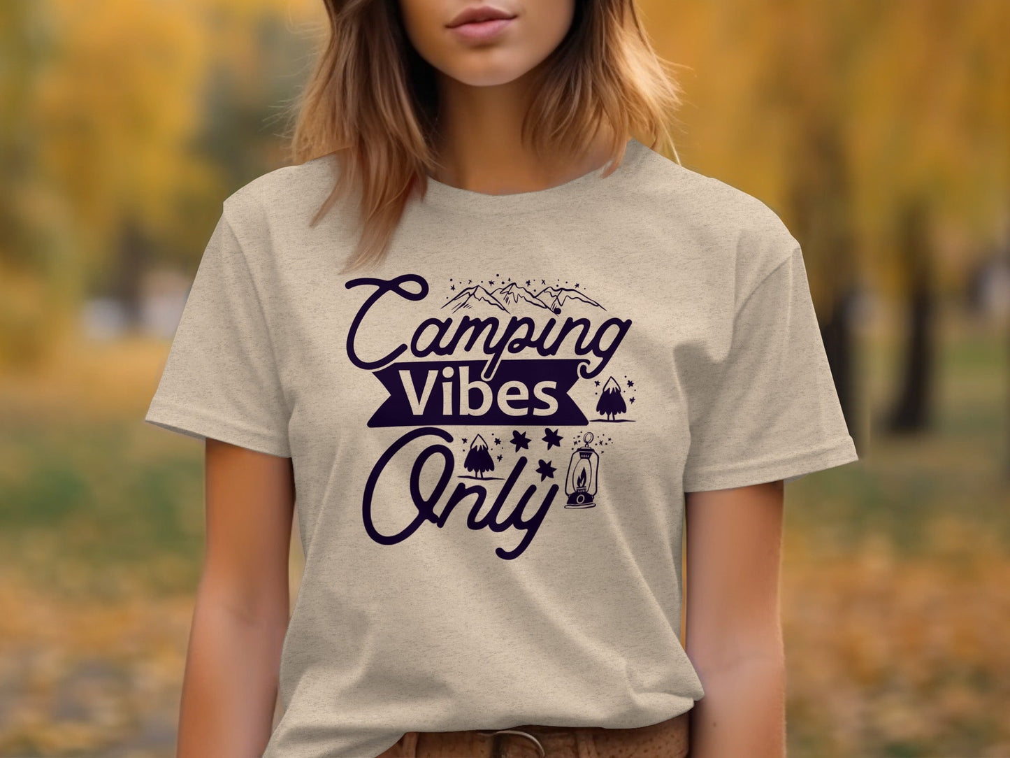 Camping Vibes Only Graphic Adventure Outdoor T-Shirt