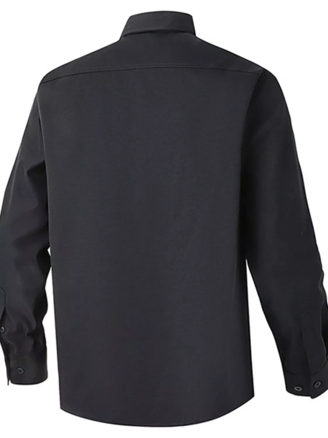 Men's Solid Color Long Sleeve Button-Up Shirt
