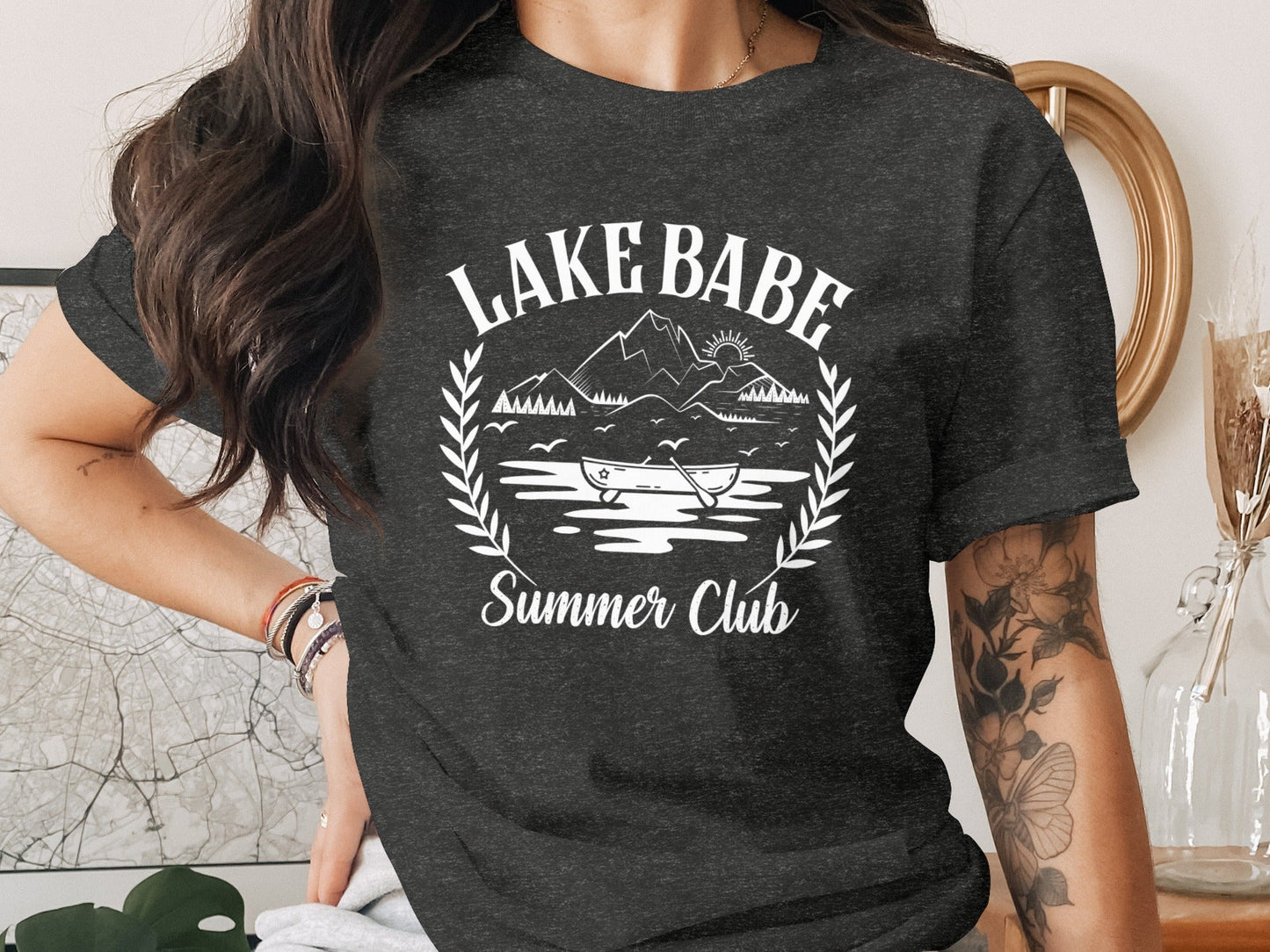Lake Babe Summer Club with Mountain T-Shirt