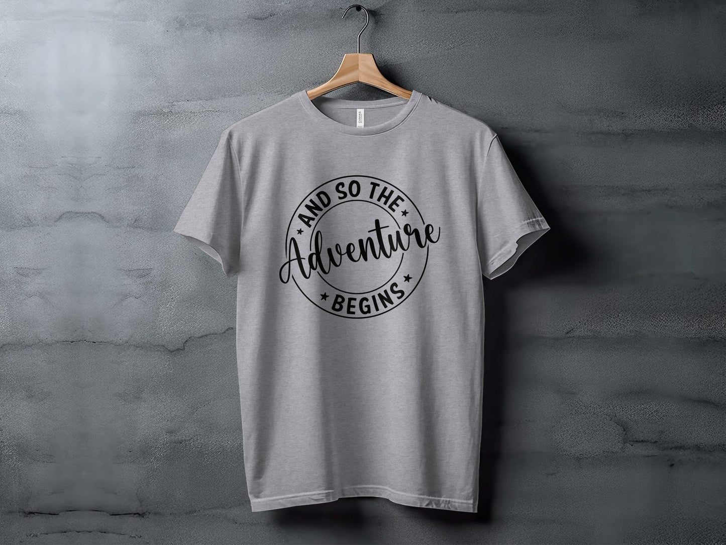 And So The Adventure Begins Circle Graphic T-Shirt