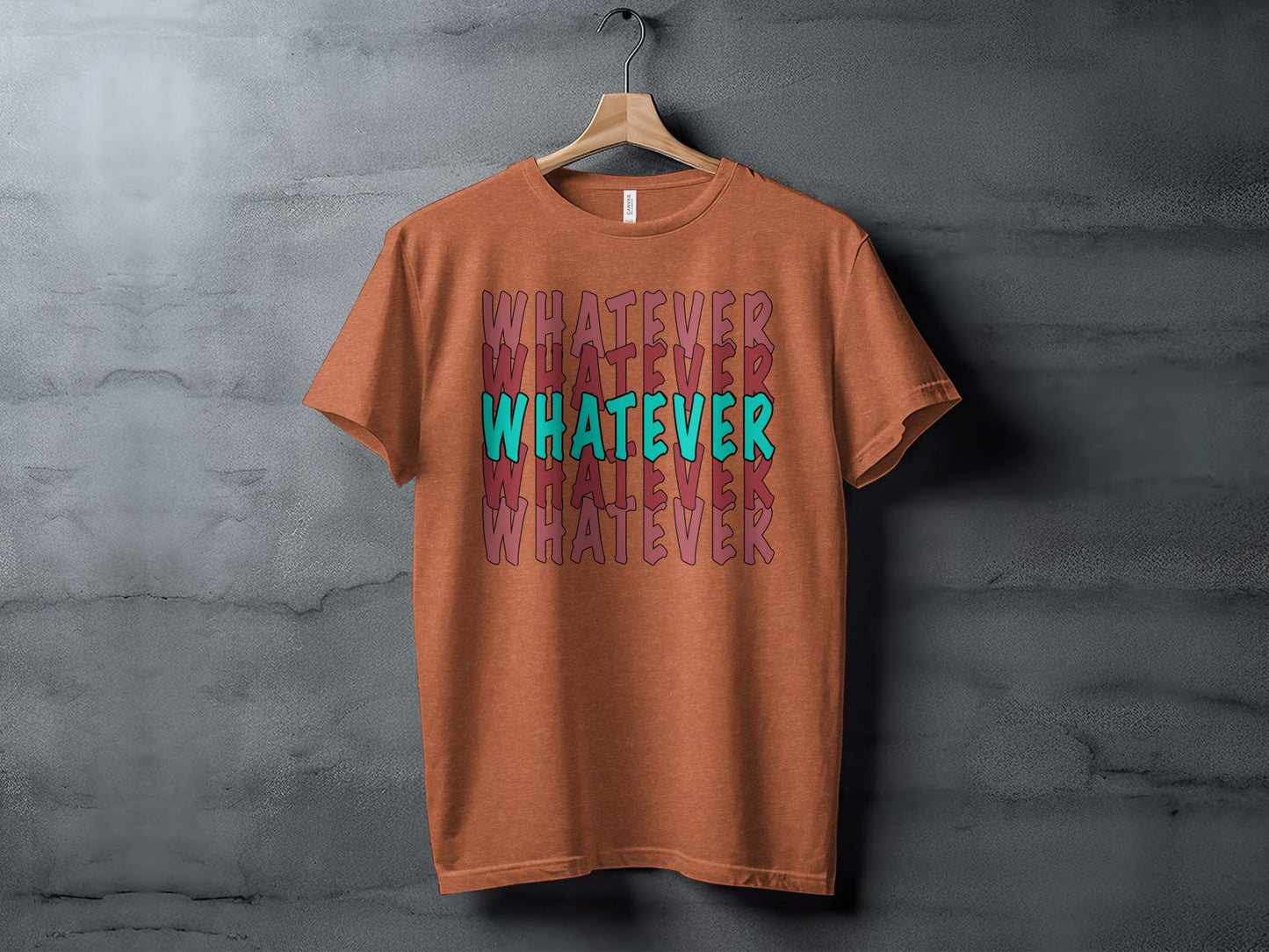 Retro Whatever Text Pattern Aesthetic Cool Attitude T-Shirt