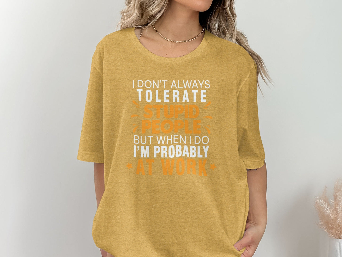 I Don't Always Tolerate Stupid People At Work T-Shirt