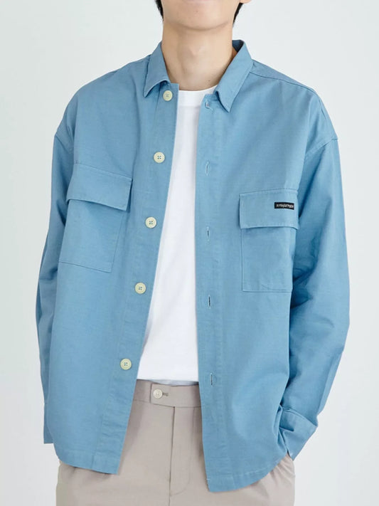 Men's Plus Size Casual Button Up Shirt