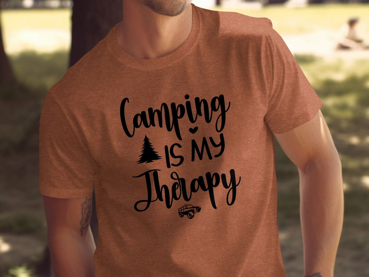 Camping Is My Therapy Vacation Trip Fun Outdoors T-Shirt