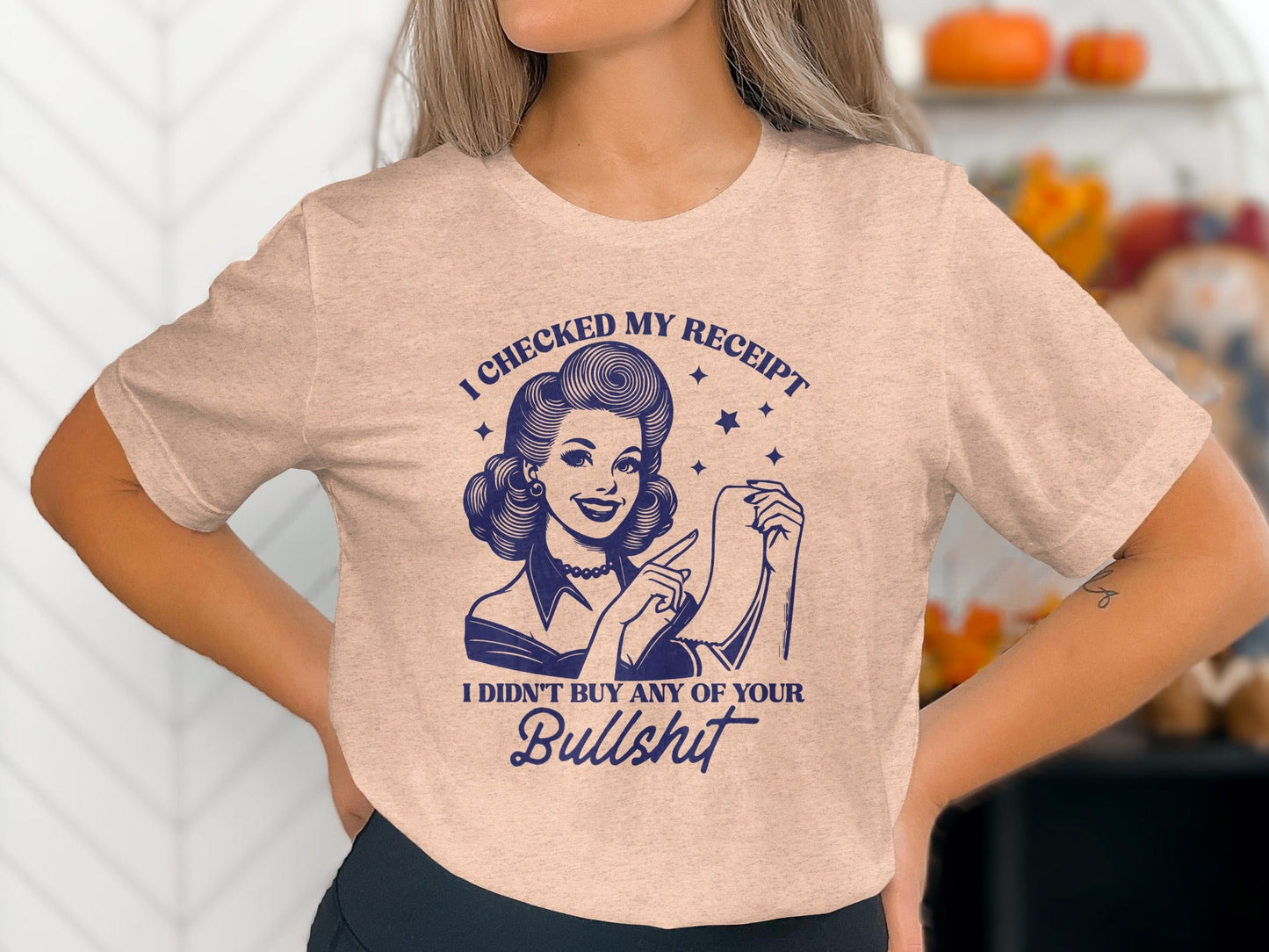 I Checked My Receipt Retro Woman With Attitude T-Shirt