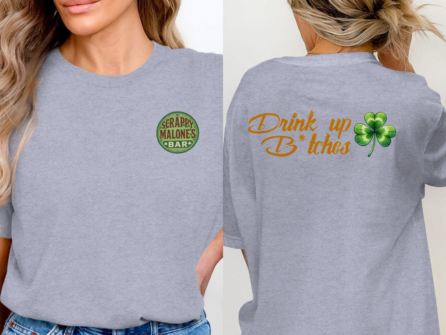 Scrappy Malone's Bar, Bar Logo Art, Irish Bar Sign, Shamrock Design, St Patricks Day Gift, Lucky Charm Bar Decor