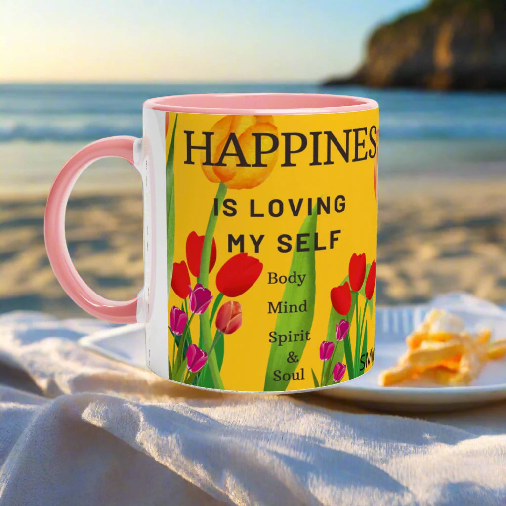 White 11oz Ceramic Mug with Color Inside