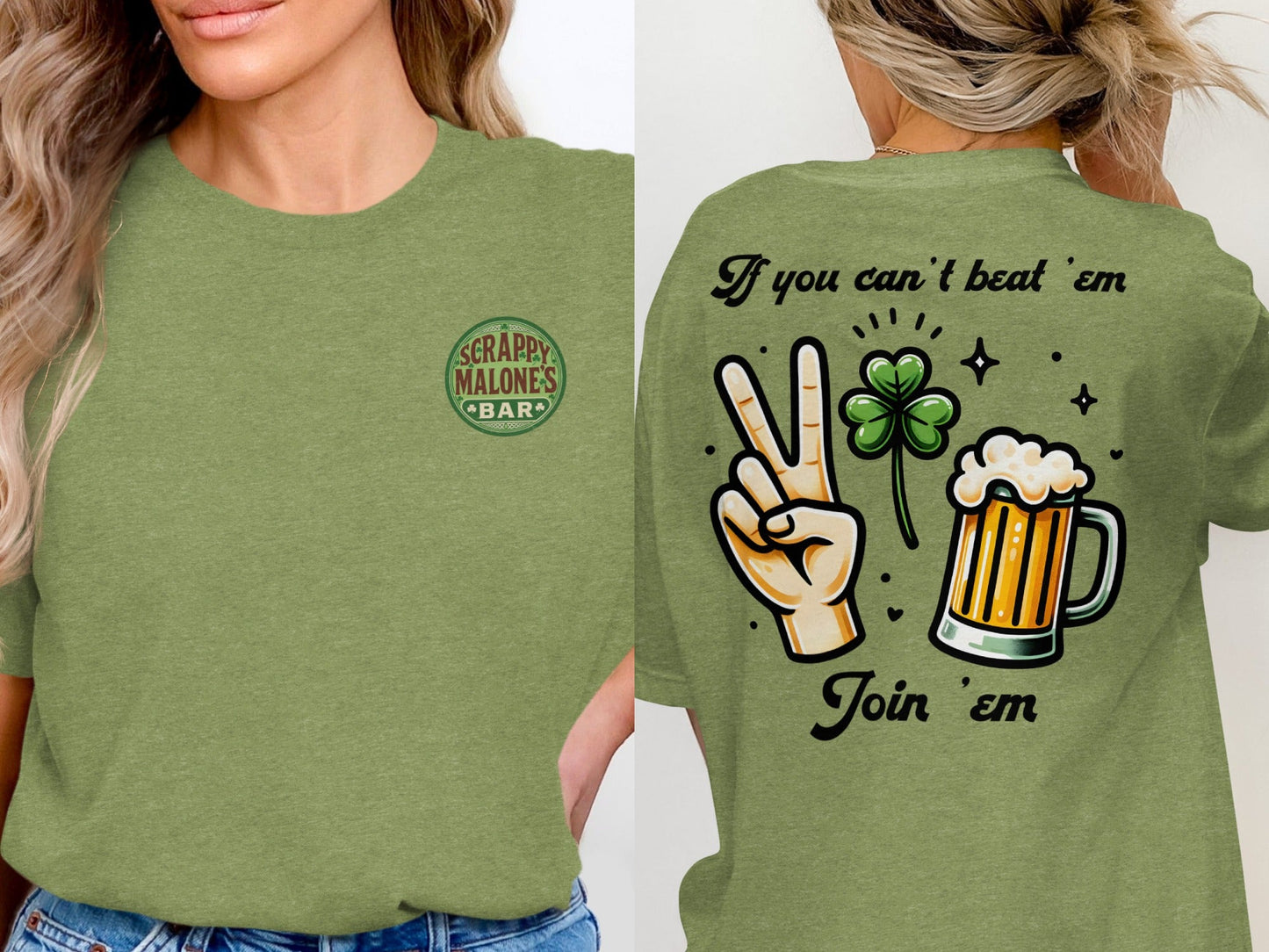 Scrappy Malone's Bar, St Patricks Day, Irish Bar, Shamrock, Retro Pub Sign, Custom Design