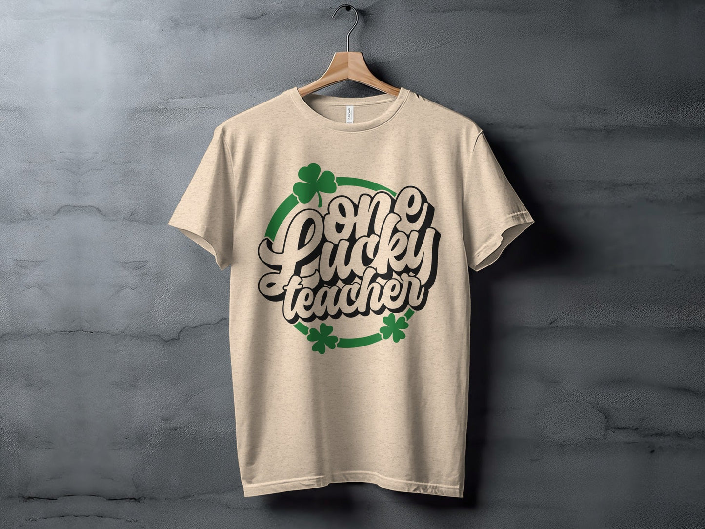 One Lucky Teacher Design With Shamrocks For Teachers T-Shirt