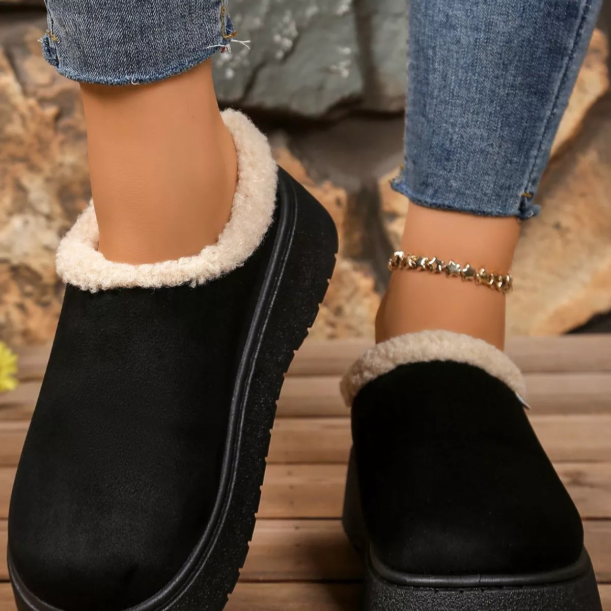 Plush Lined Platform Boots