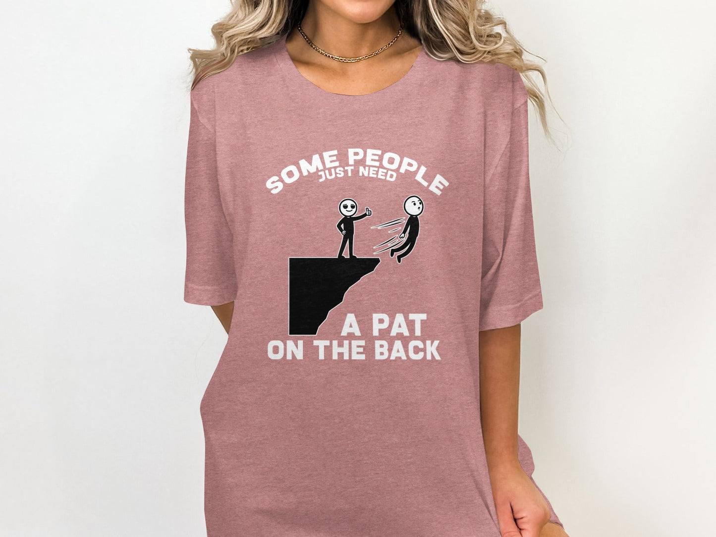Thumbs Up Before The Fall Funny Stick Figure Art T-Shirt