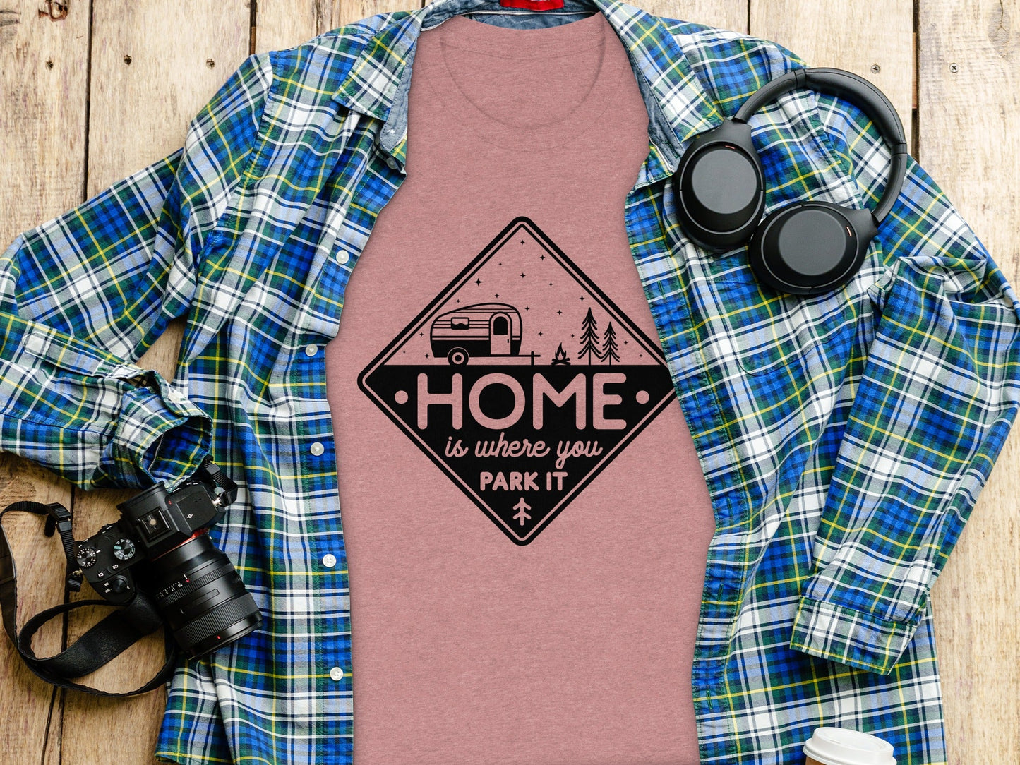 Home Is Where You Park It Camping RV Adventure T-Shirt