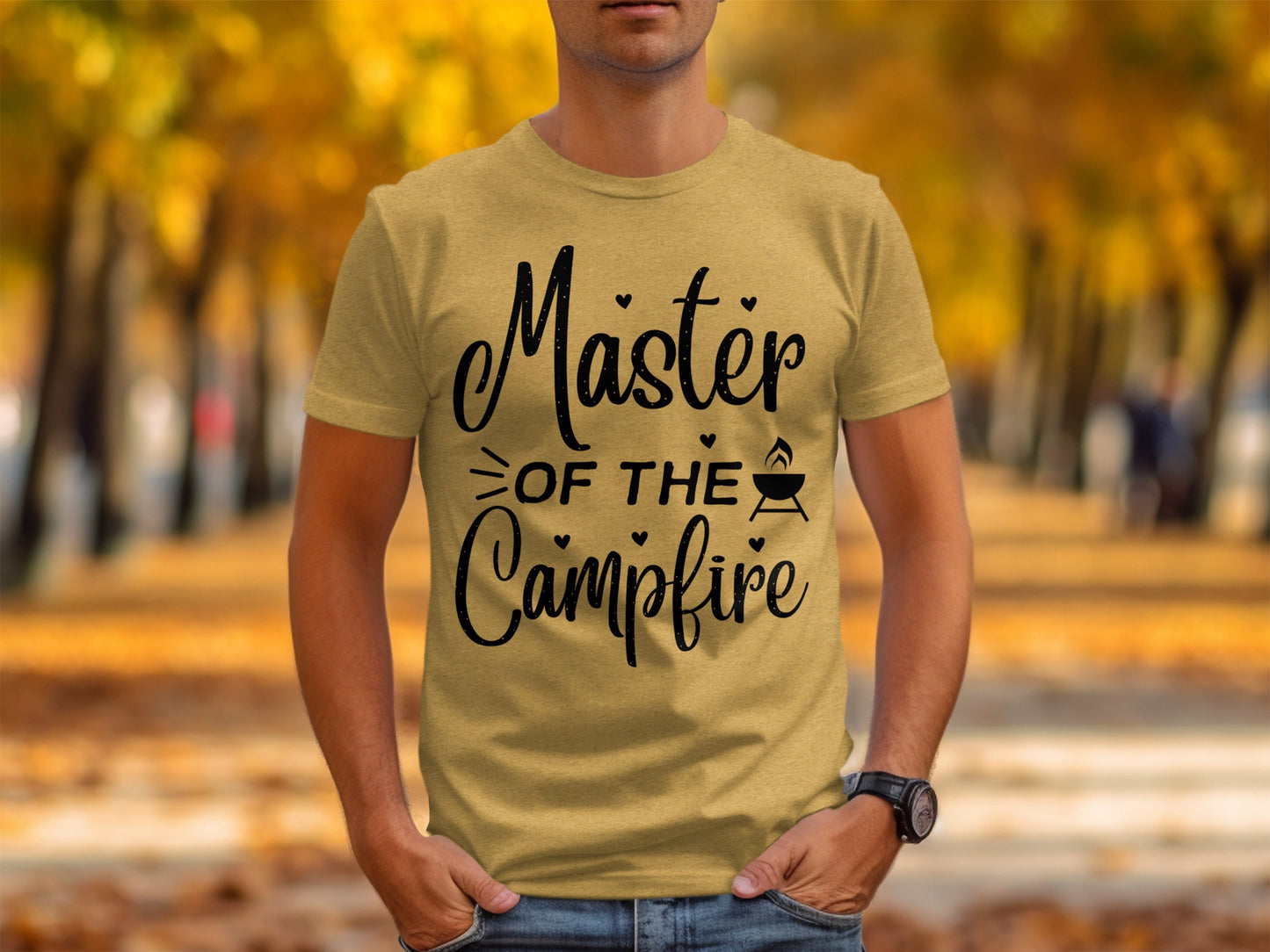 Master of The Campfire Design With Hearts T-Shirt