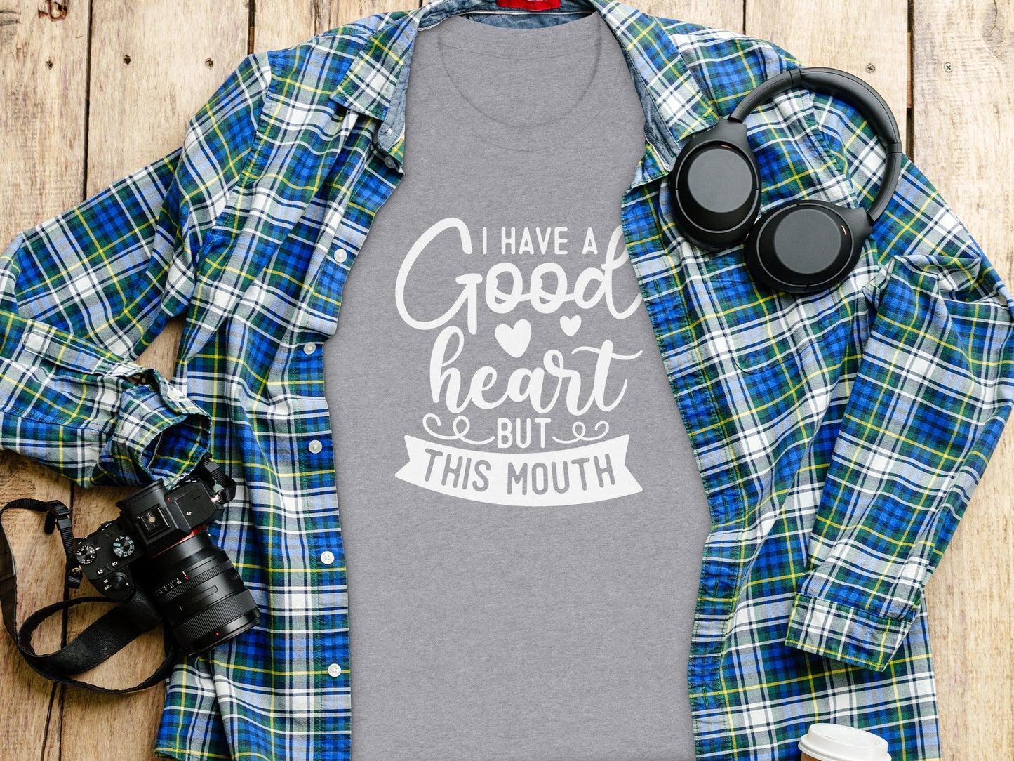 I Have A Good Heart But This Mouth Women Funny T-Shirt