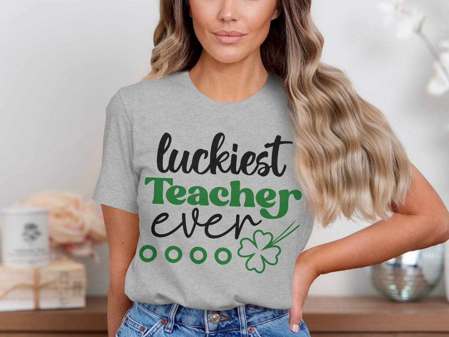 Luckiest Teacher Ever St Patricks Day Teacher T-Shirt