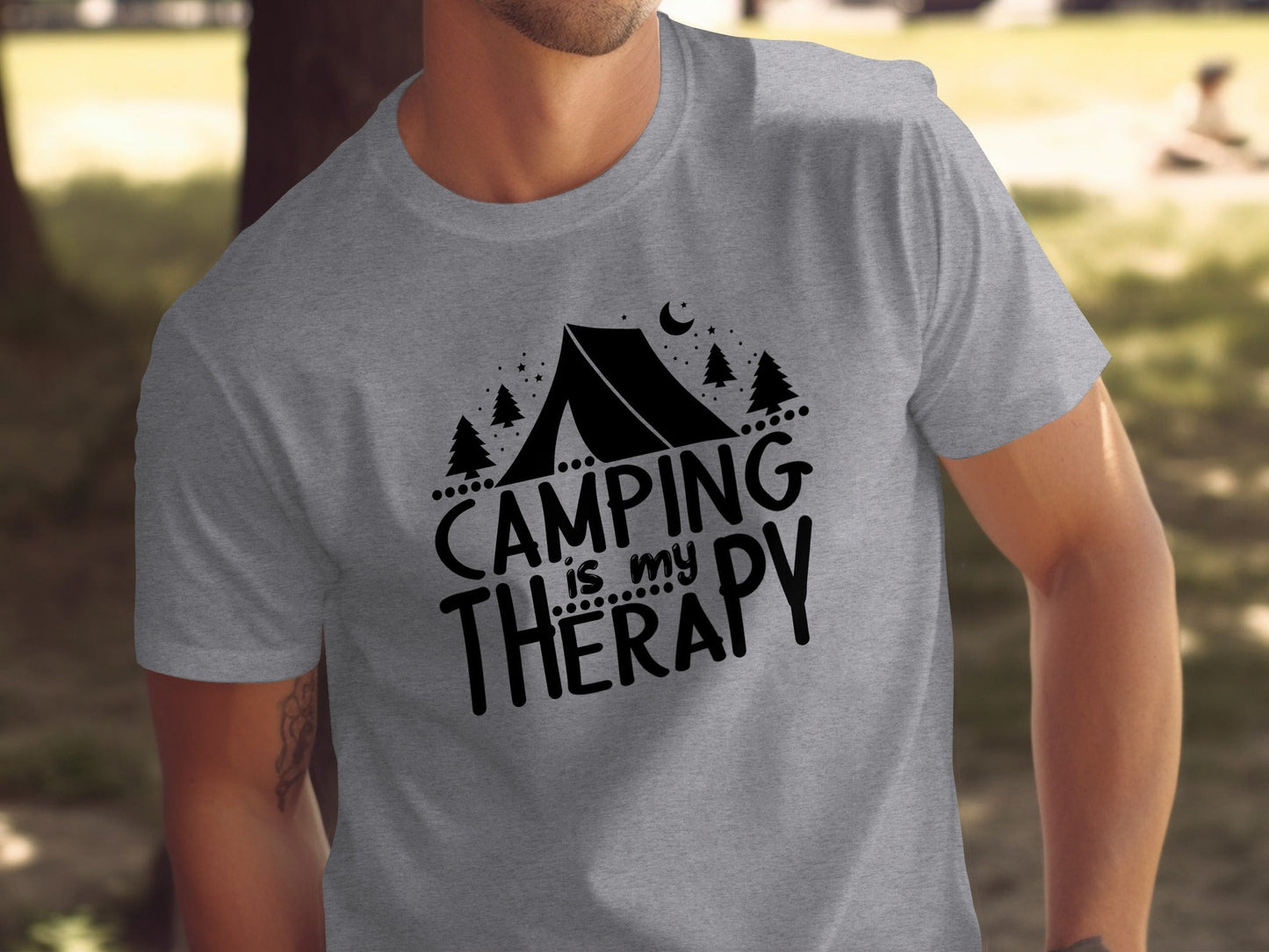 Camping Is My Therapy Outdoor Nature Adventure T-Shirt