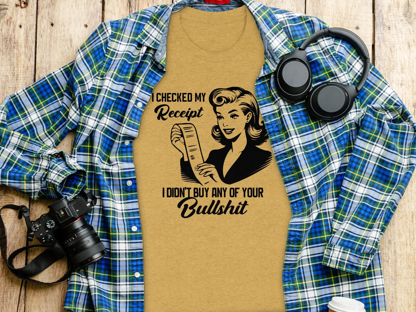 I Checked My Receipt No Bullshit Retro Woman T-Shirt