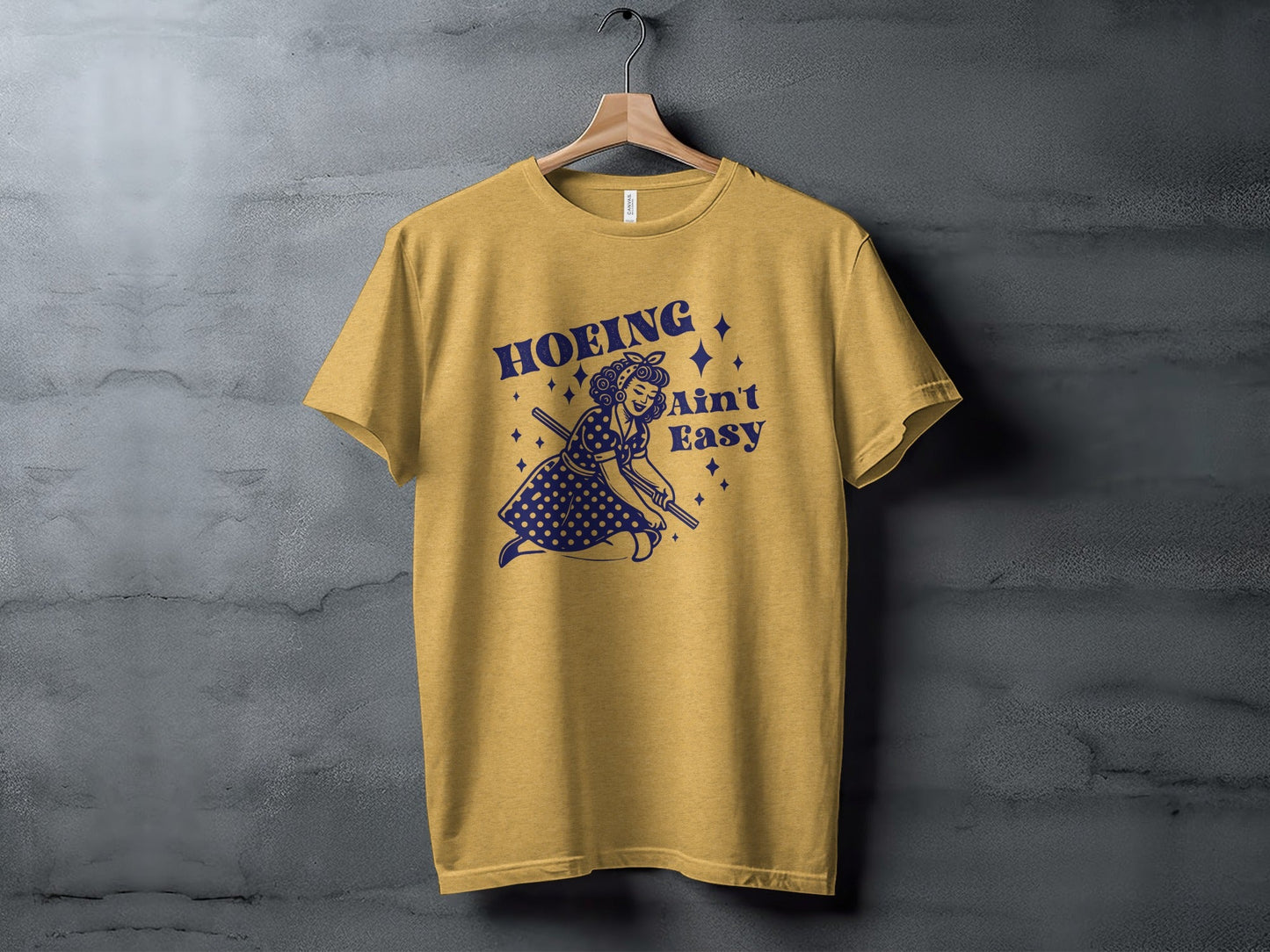Hoing Ain't Easy Funny Woman Gardening Design T-Shirt