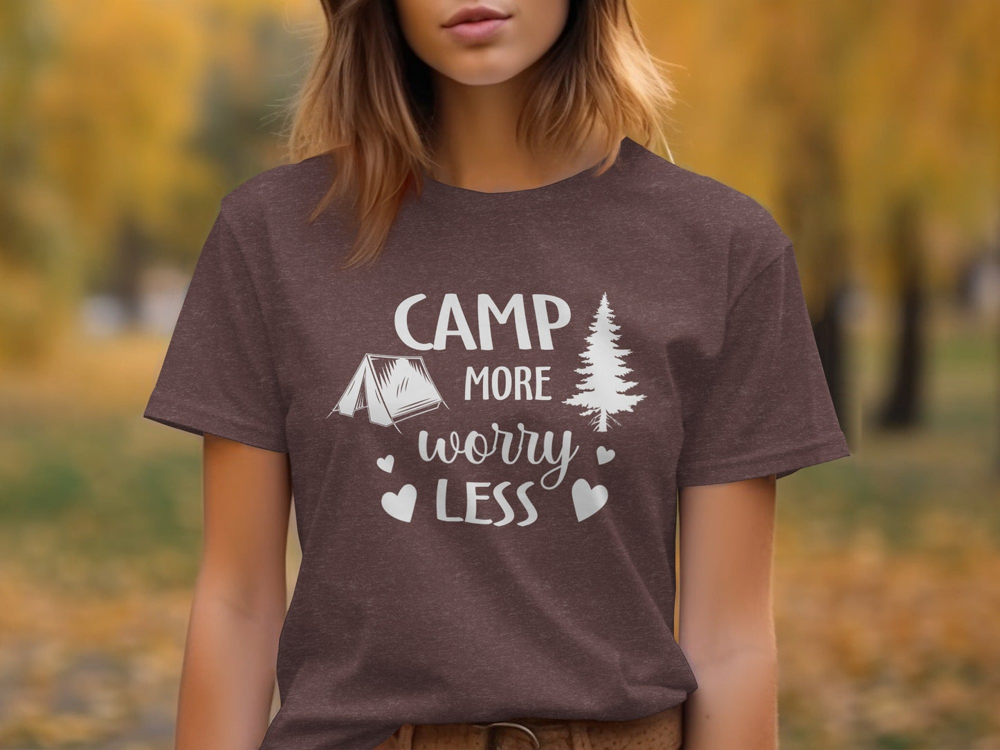Camp More Worry Less Camping Adventure Graphic T-Shirt