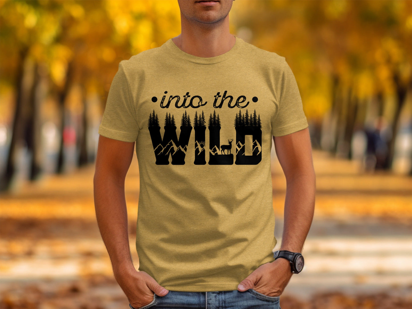 Into The Wild Outdoor Adventure Nature Inspired Graphic T-Shirt