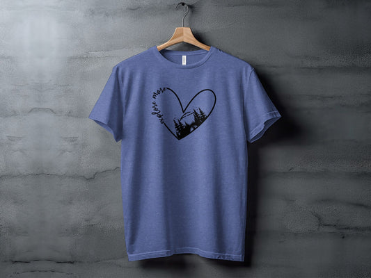Explore More In Nature Heart Forest Camping T-Shirt