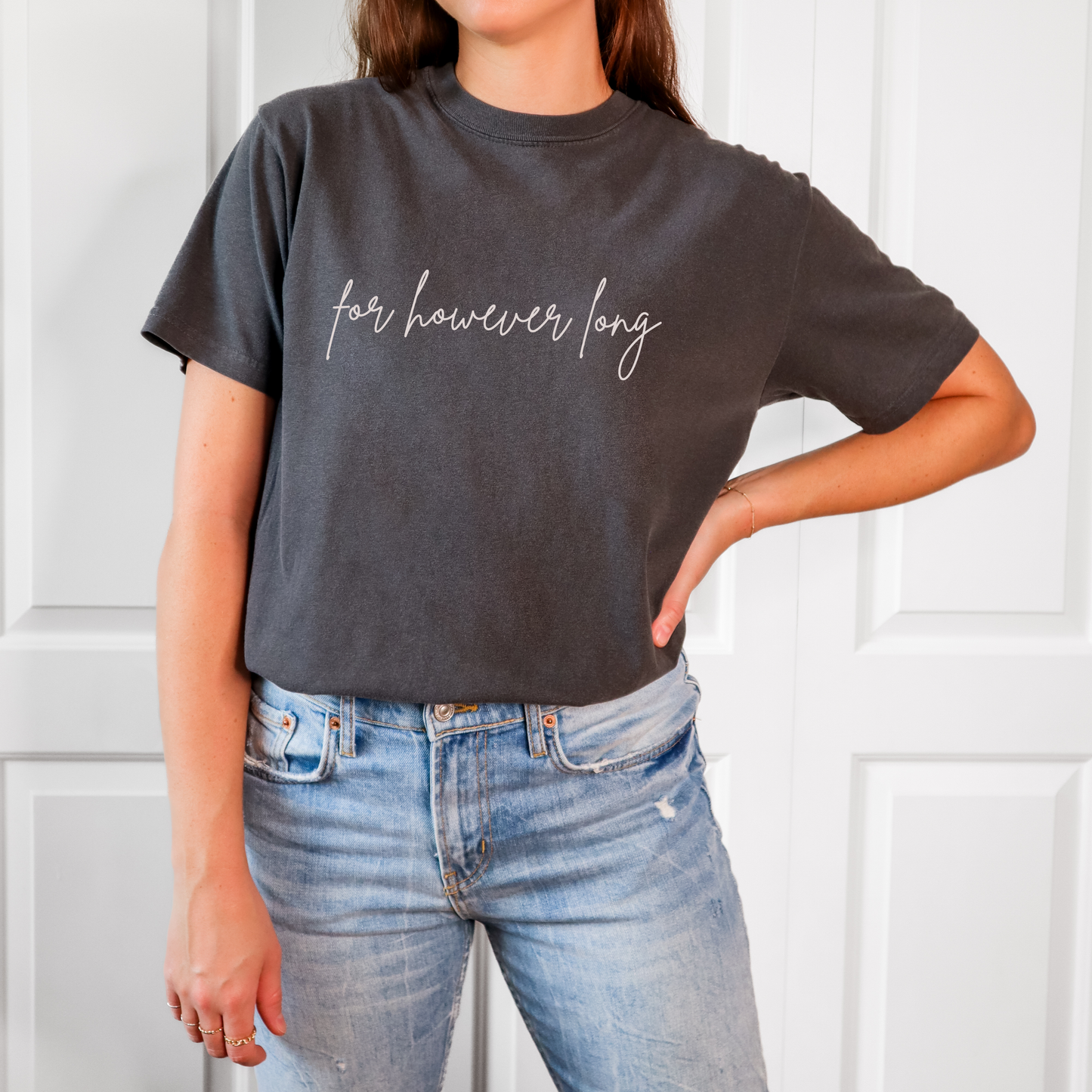 For However Long Script Tee