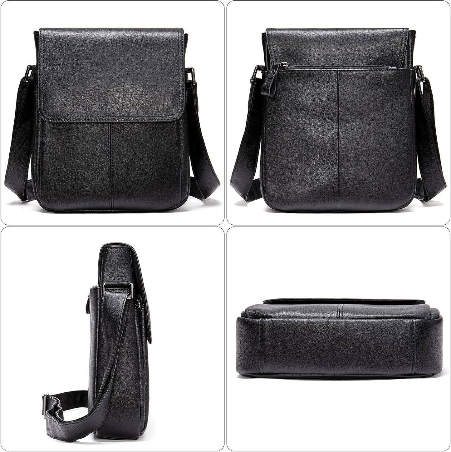 Men's Full-Grain Leather Sling Bag – Refined Business Carry