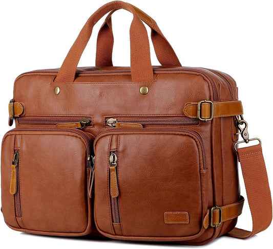 Men's Leather Messenger Bag – Convertible Work Carry