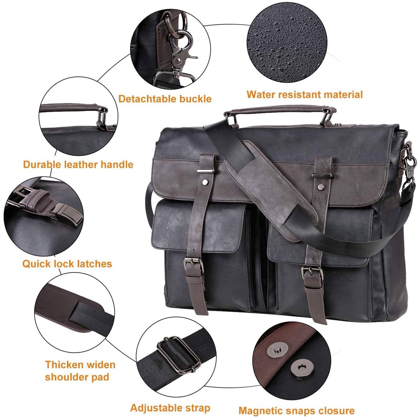 Men's Leather Messenger Bag – Professional Utility Carry