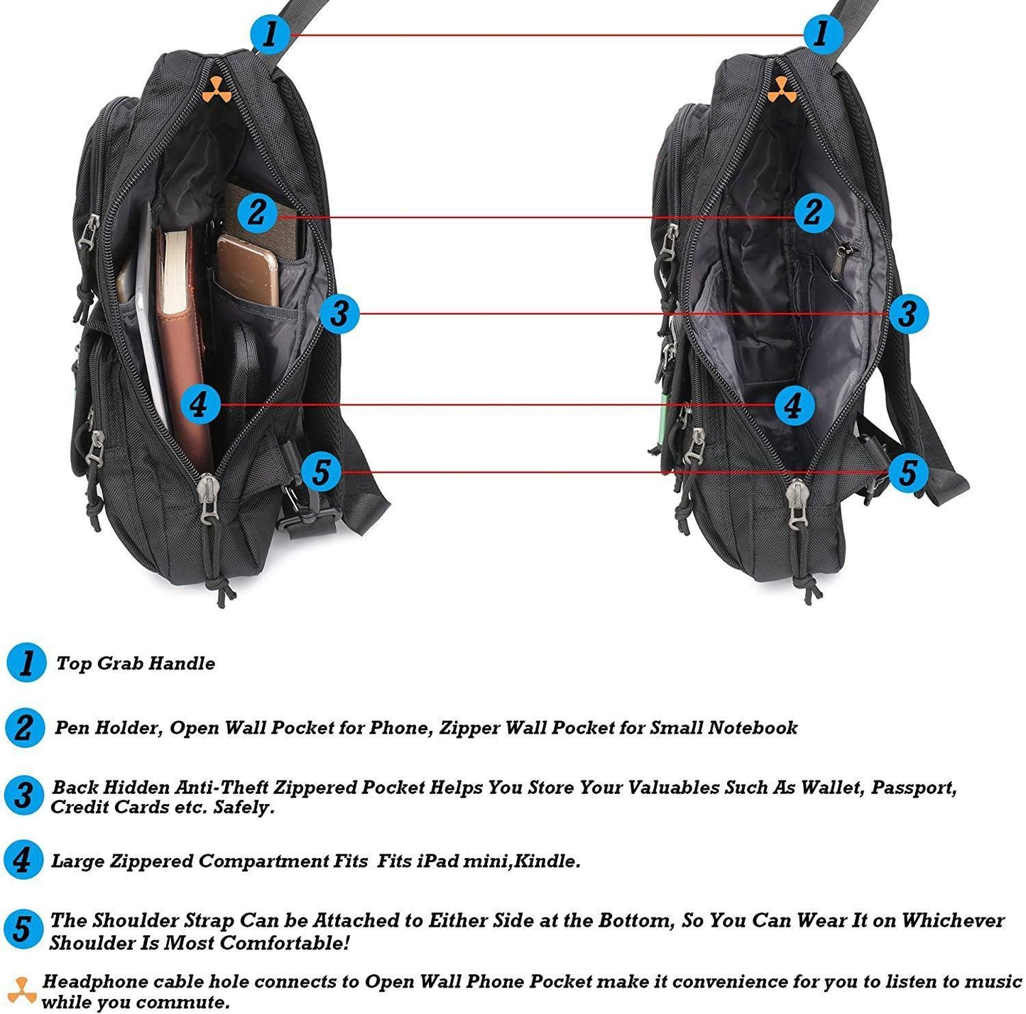 Men's Nylon Sling Bag – Ultralight Urban Carry