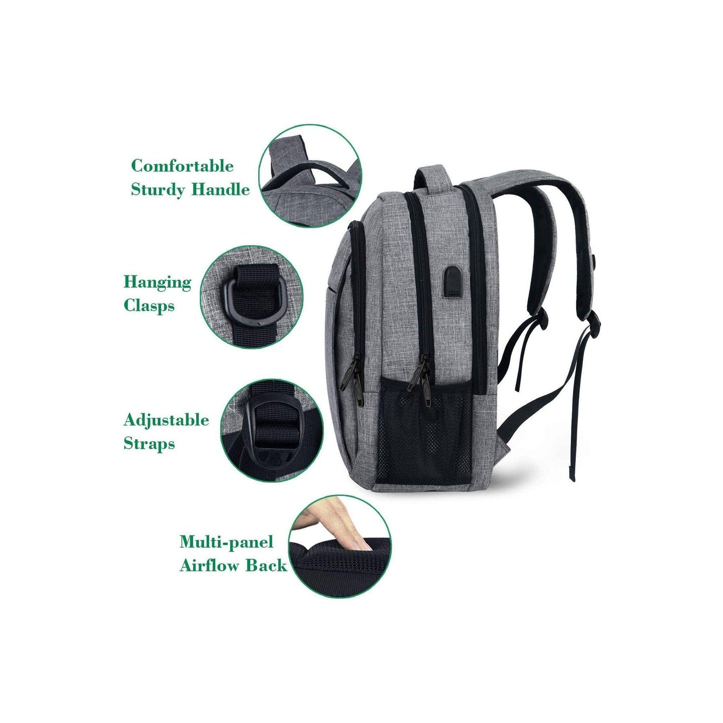 Men's Nylon Backpack – Executive Commuter Carry