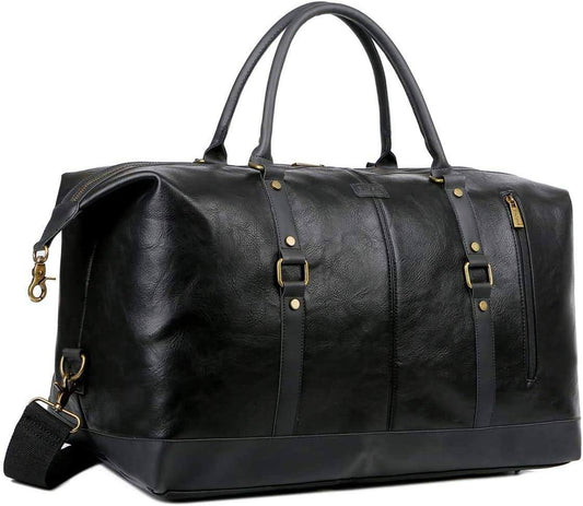 Men's Vegan Leather Duffel Bag – Compact Travel Carry