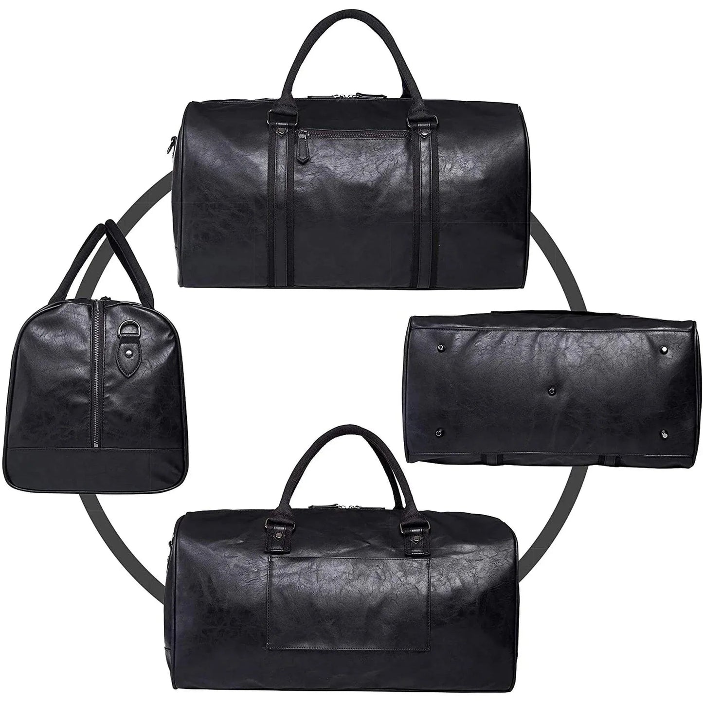 Men's Leather Duffel Bag – Executive Commuter Carry