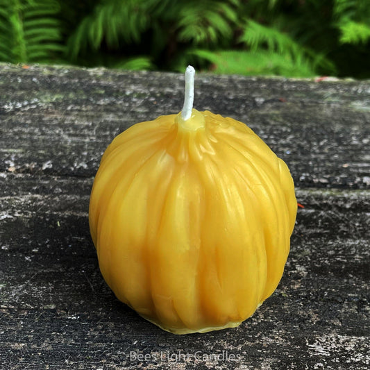 Frankenstein Pumpkin Beeswax Candle