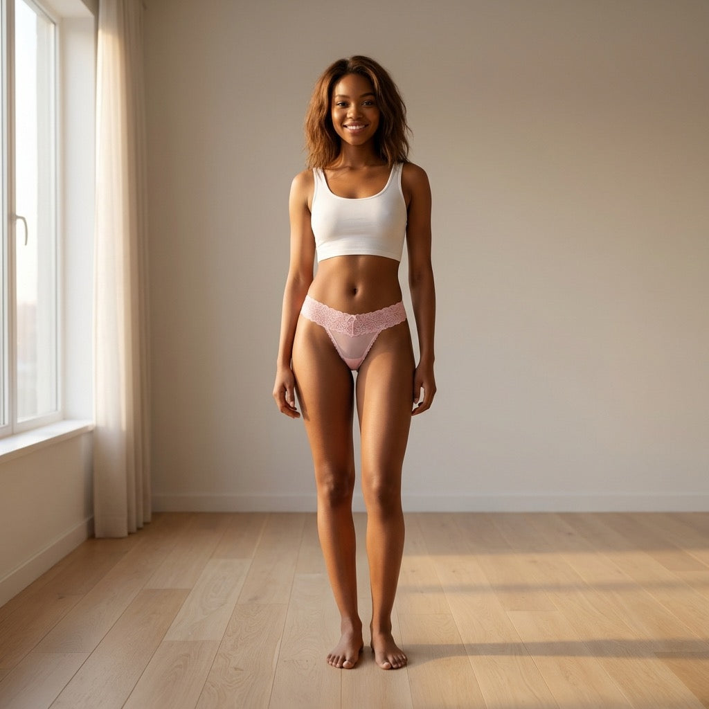 Mesh and Lace Classic Thong XS- 2X - Buy More Save More