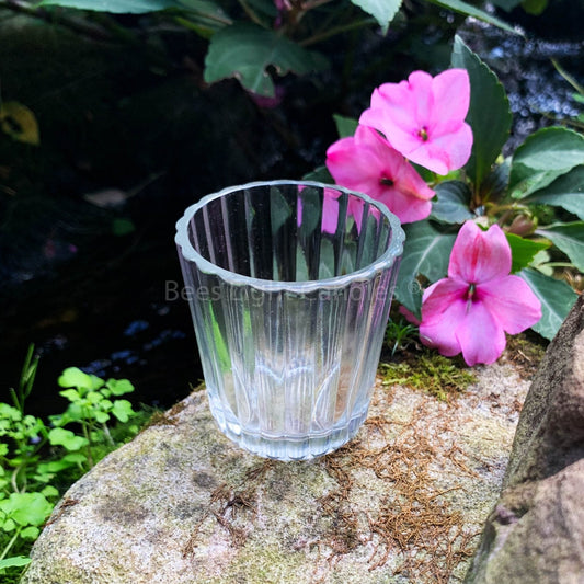 Ribbed Glass Votive Candle Holder