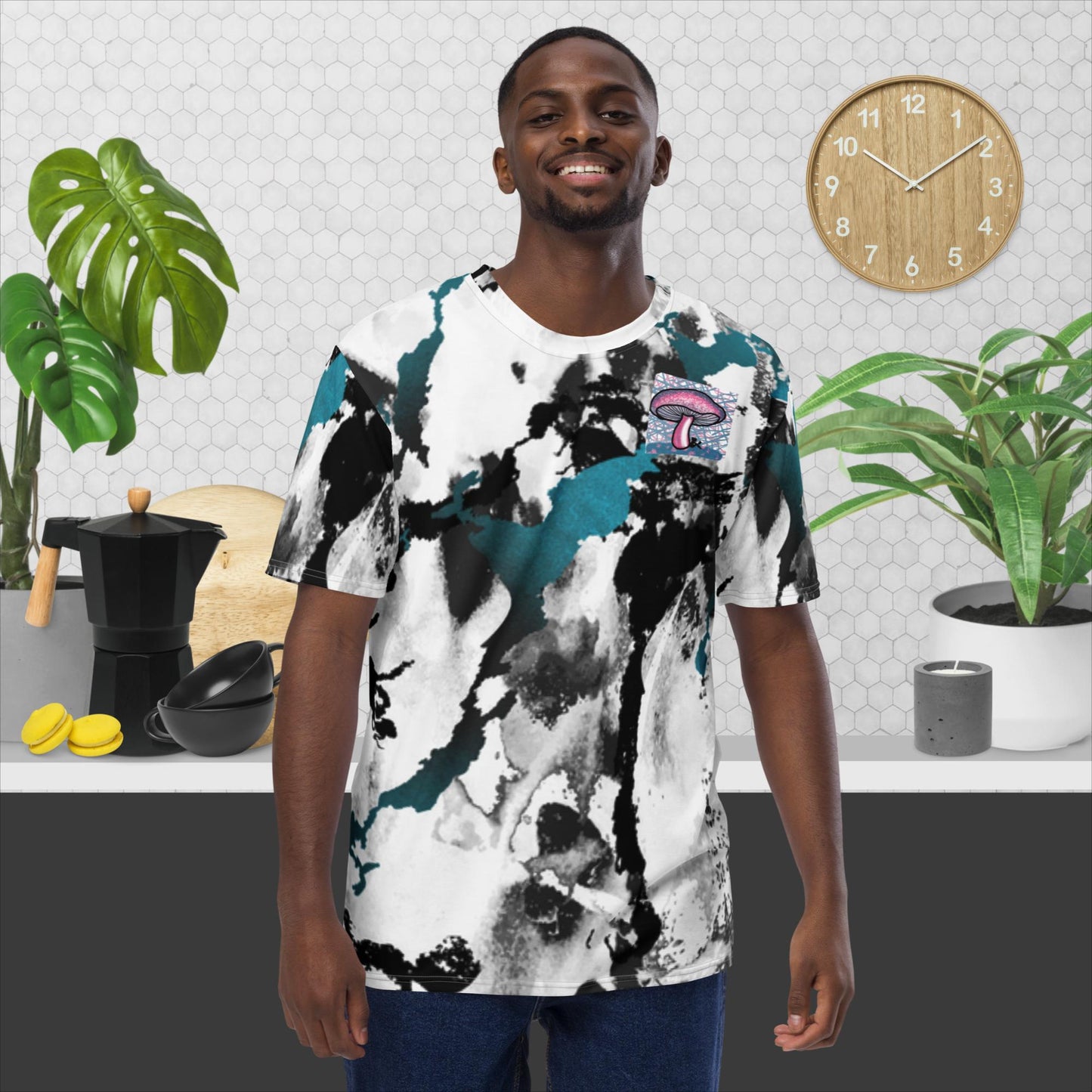 Unisex Graffiti Mushroom Art T-shirt