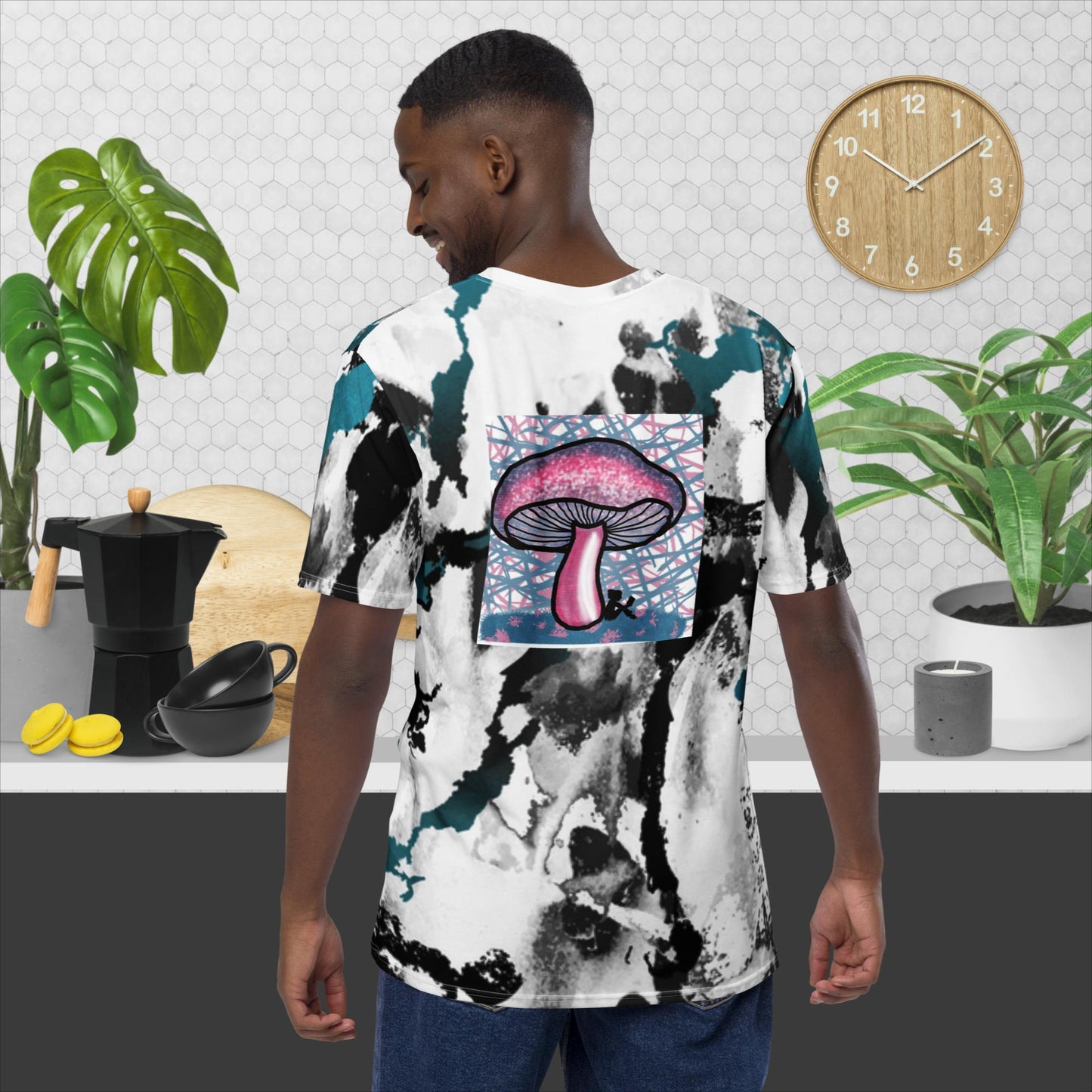 Unisex Graffiti Mushroom Art T-shirt