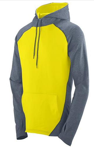 Custom Augusta Sportswear Hooded Sweatshirt - Yellow & Gray