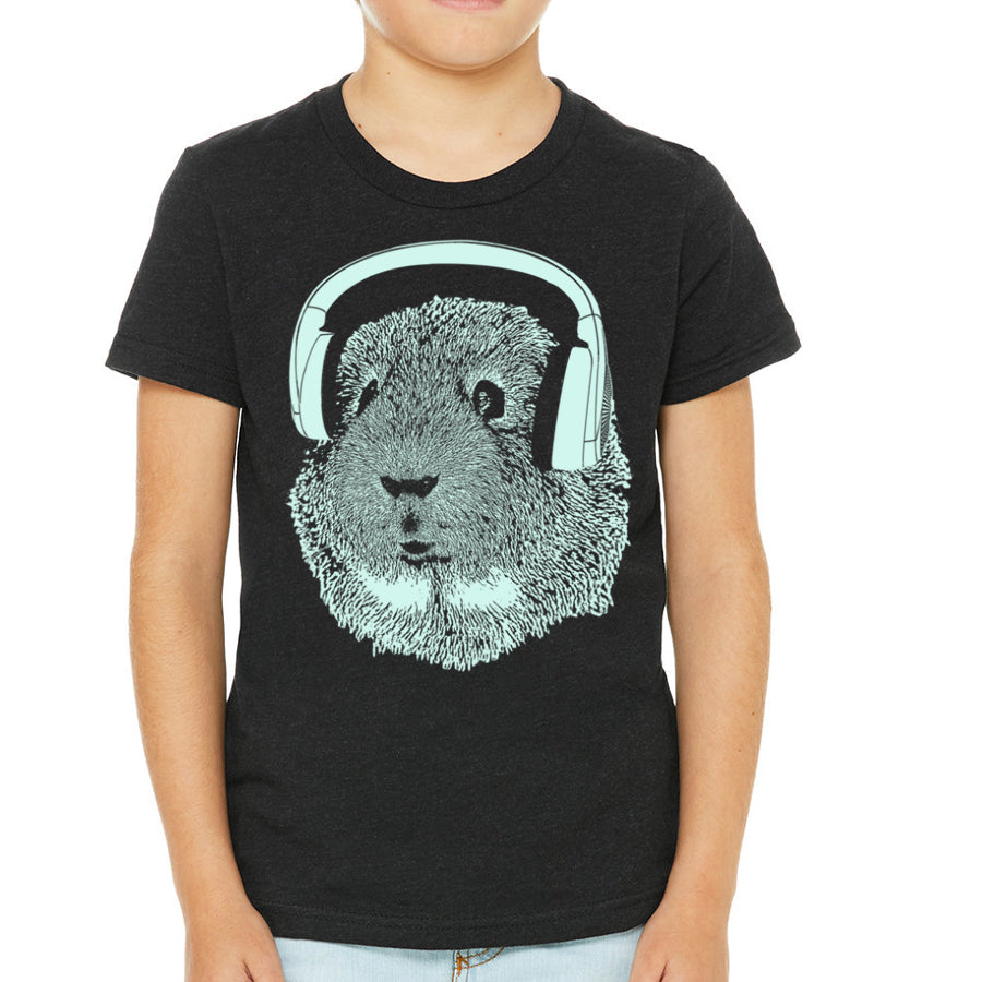 Kid's Guinea Pig Wearing Heaphones
