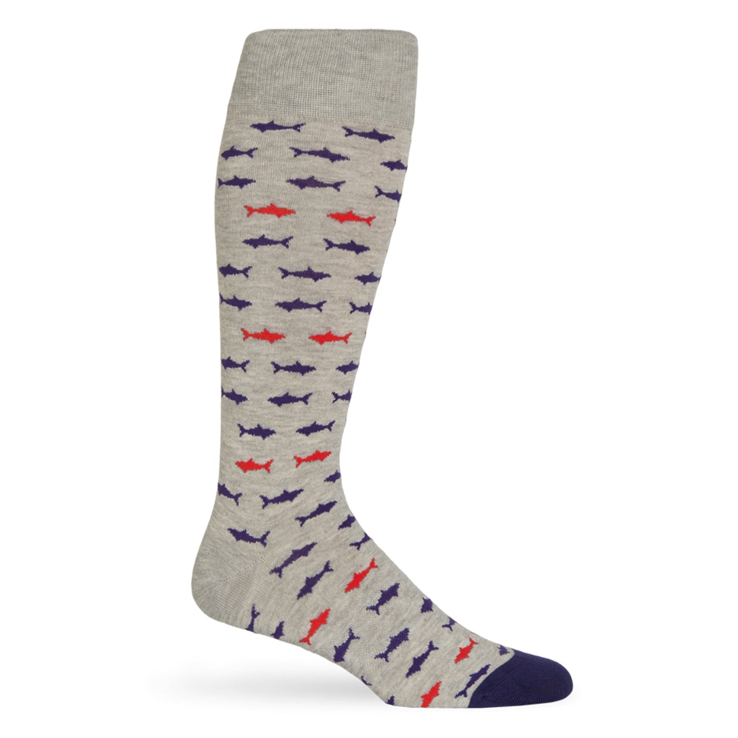 Heather Grey Sharks  - Dress Socks