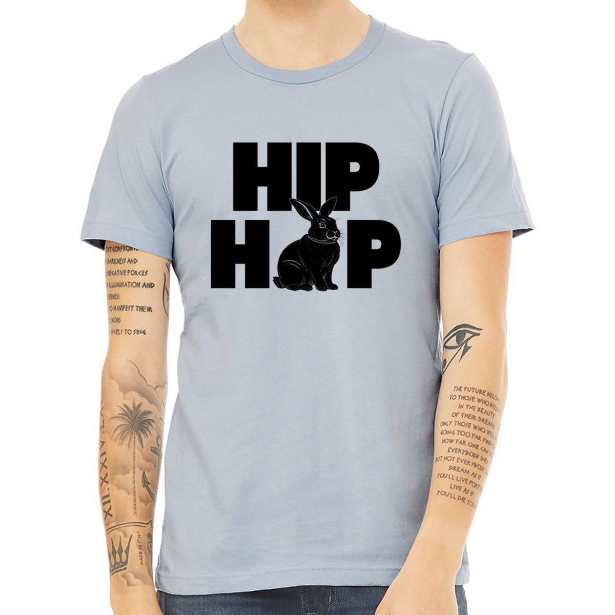 Urban Rabbit Hip Hop T-Shirt - Street Style Bunny Tee with Attitude - Graffiti Bunny Rap Music Shirt -Funny Animal Tshirt