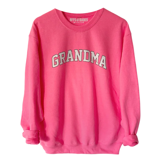 COLLEGIATE GMA ♡ pink printed grandma sweatshirt