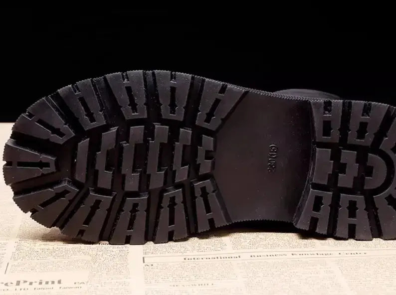 Black Leather Winter Boots for Women | British Martin Style
