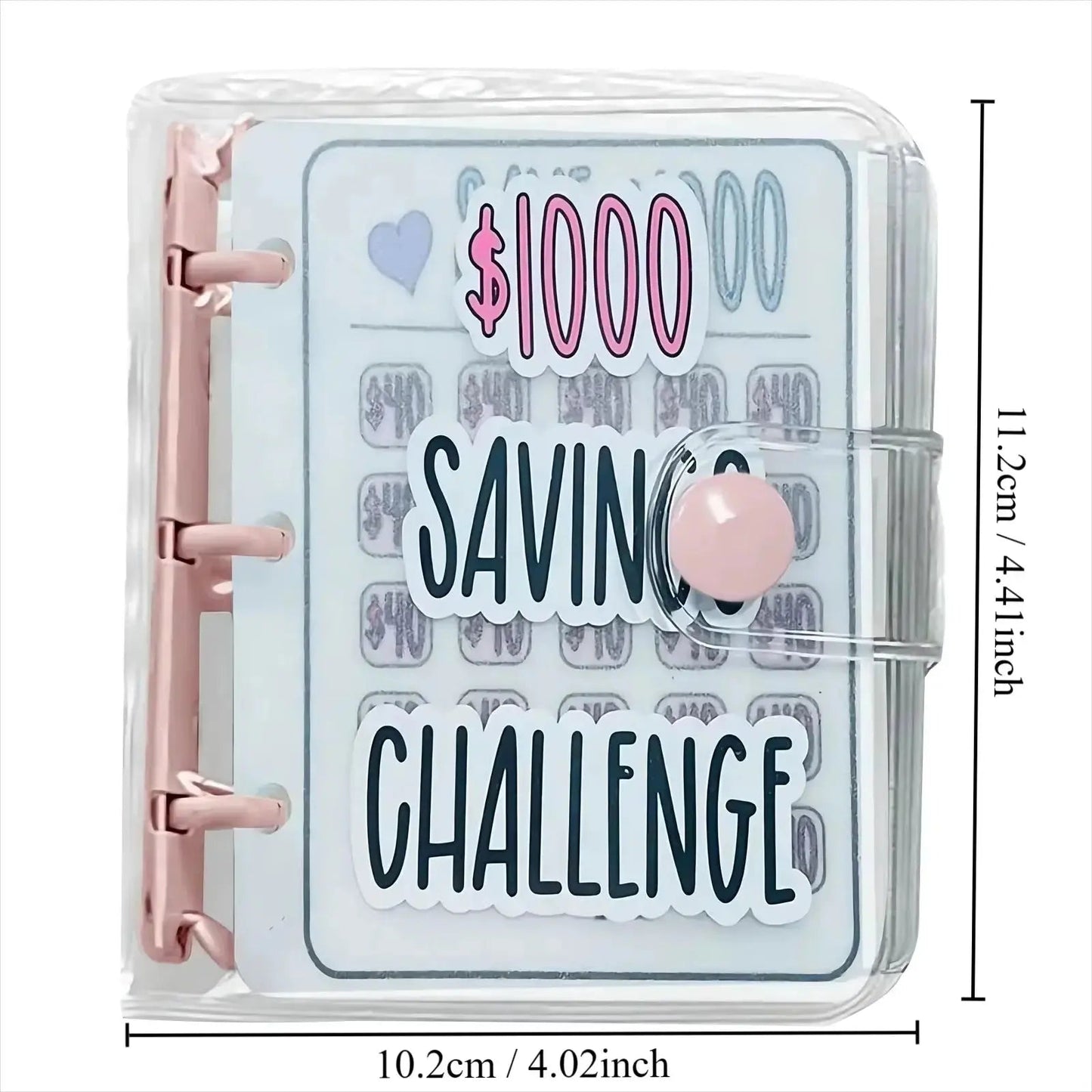 1000 Savings Challenge Binder – Cash Envelope Money Saving Planner