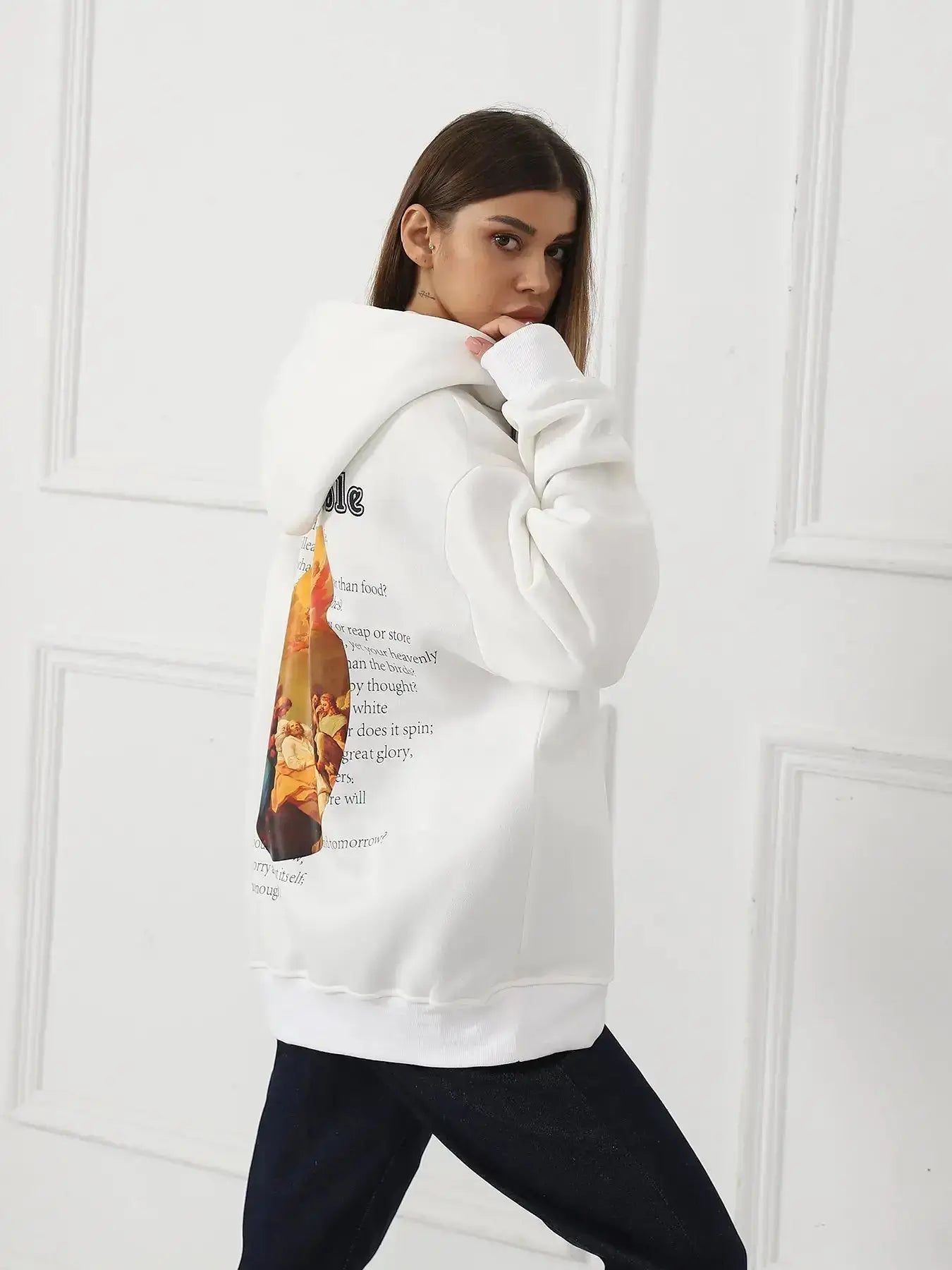 Women’s Printed Sweatshirt – Casual Long Sleeve Fashion Top