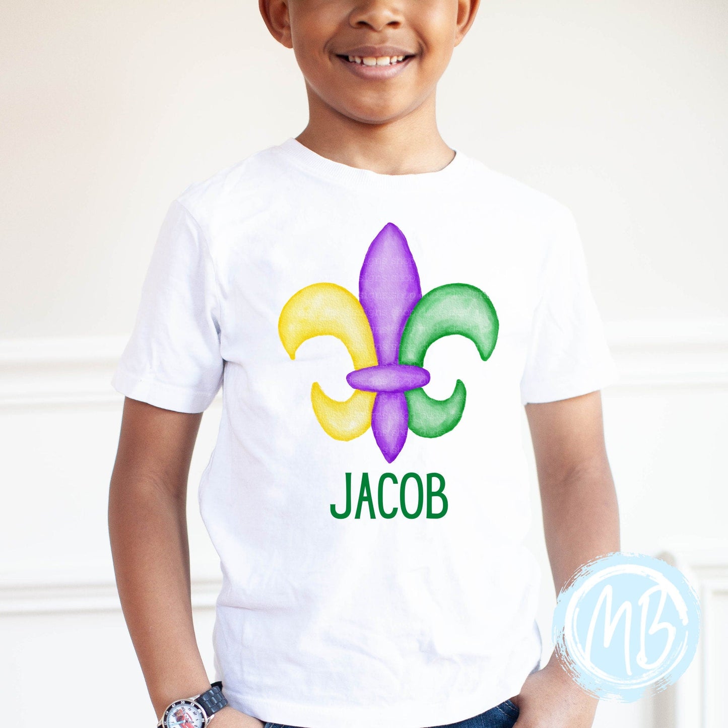 Mardi Fleur de Lis Toddler & Youth Tee